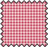 Dollhouse Miniature Silk Fabric: French Check Red